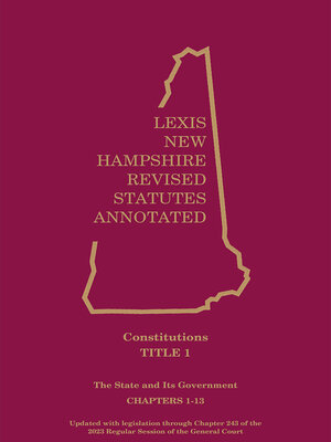 cover image of New Hampshire Revised Statutes Annotated